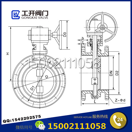 D341F46全襯氟蝶閥結構圖 D341F46全襯氟蝶閥結構圖