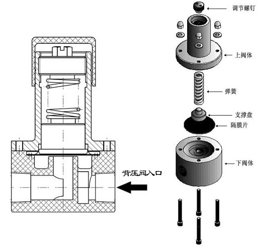 背壓閥結構尺寸